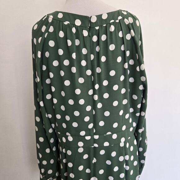 Boden Portia Polka Dot Dress Retro Professional Workwear Green Women 14 - Picture 8 of 14